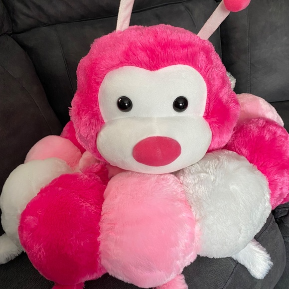 Brite Time Toys Soft Cuddly Pink Plush 6’ Large Caterpillar Pillow NWOT - Picture 6 of 17